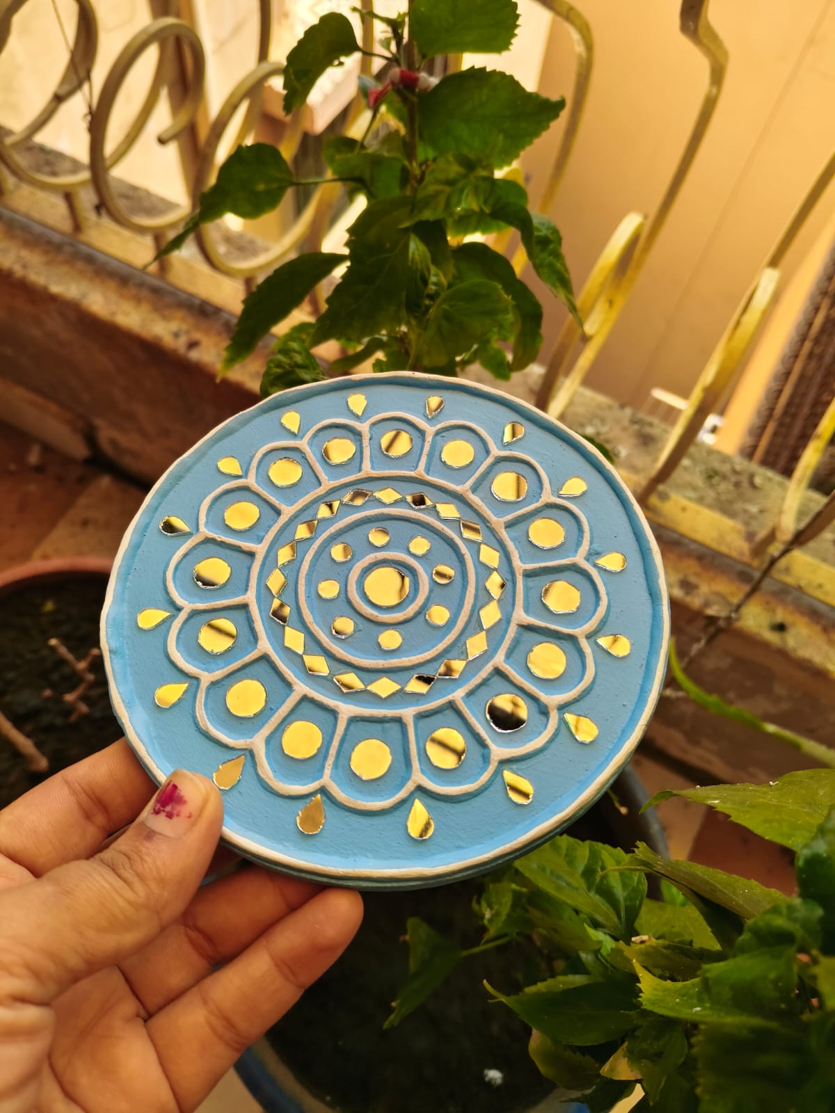 Floral Encast Platter